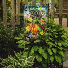 Load image into Gallery viewer, Cat Fuzzy in the Pumpkin Patch Garden Flag – Decorative Outdoor Yard Flag PRS4016GF