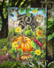 Load image into Gallery viewer, Cat Fuzzy in the Pumpkin Patch Garden Flag – Decorative Outdoor Yard Flag PRS4016GF