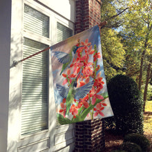 Load image into Gallery viewer, Black Chinned Hummingbirds Orchids Flag Canvas House Size PRS4020CHF