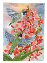 Load image into Gallery viewer, Black Chinned Hummingbirds Orchids Flag Canvas House Size PRS4020CHF