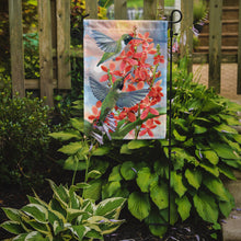 Load image into Gallery viewer, Black Chinned Hummingbirds Orchids Garden Flag – Decorative Outdoor Yard Flag PRS4020GF