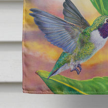 Load image into Gallery viewer, Black Chinned Hummingbirds Golden Heliconia Flag Canvas House Size PRS4021CHF