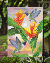 Load image into Gallery viewer, Black Chinned Hummingbirds Golden Heliconia Garden Flag – Decorative Outdoor Yard Flag PRS4021GF