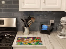 Load image into Gallery viewer, White Rooster Glass Cutting Boards – Durable, Decorative Kitchen Art Large PRS4025LCB