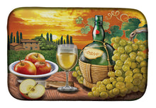 Load image into Gallery viewer, Soave, Apple, Wine and Cheese Dish Drying Mat – Absorbent, Artistic Kitchen Essentials PRS4027DDM