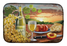 Load image into Gallery viewer, Chablis, Peach, Wine and Cheese Dish Drying Mat – Absorbent, Artistic Kitchen Essentials PRS4028DDM