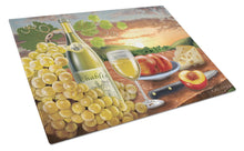 Load image into Gallery viewer, Chablis, Peach, Wine and Cheese Glass Cutting Boards – Durable, Decorative Kitchen Art Large PRS4028LCB