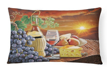 Load image into Gallery viewer, Chianti, Pears, Wine and Cheese Canvas Fabric Decorative Pillow PRS4029PW1216