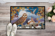 Load image into Gallery viewer, Short-Eared Owl In The Churchyard Doormat - 24x36 Decorative Floor Mat – Indoor/Outdoor Rug with Artistic Flair PRS4032JMAT