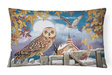 Load image into Gallery viewer, Short-Eared Owl In The Churchyard Canvas Fabric Decorative Pillow PRS4032PW1216
