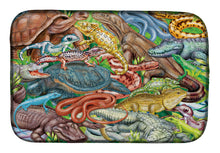 Load image into Gallery viewer, Scales and Tails, Snakes, Turtle, Reptiles Dish Drying Mat – Absorbent, Artistic Kitchen Essentials PRS4034DDM