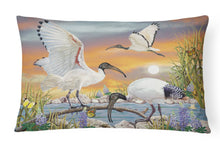 Load image into Gallery viewer, Sacred Ibis Canvas Fabric Decorative Pillow PRS4035PW1216