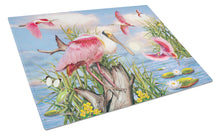 Load image into Gallery viewer, Roseate Spoonbill Glass Cutting Boards – Durable, Decorative Kitchen Art Large PRS4036LCB