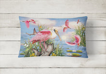 Load image into Gallery viewer, Roseate Spoonbill Canvas Fabric Decorative Pillow PRS4036PW1216