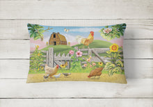 Load image into Gallery viewer, Rooster On Fence Canvas Fabric Decorative Pillow PRS4037PW1216