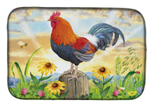 Load image into Gallery viewer, Rooster At Dawn Dish Drying Mat – Absorbent, Artistic Kitchen Essentials PRS4038DDM
