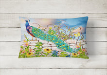 Load image into Gallery viewer, Proud Peacock Canvas Fabric Decorative Pillow PRS4040PW1216