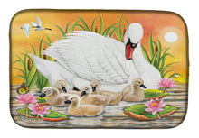 Load image into Gallery viewer, Mother Swan At Sunset Dish Drying Mat – Absorbent, Artistic Kitchen Essentials PRS4046DDM