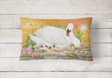 Load image into Gallery viewer, Mother Swan At Sunset Canvas Fabric Decorative Pillow PRS4046PW1216