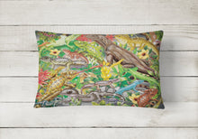 Load image into Gallery viewer, Lizard Jungle Canvas Fabric Decorative Pillow PRS4047PW1216