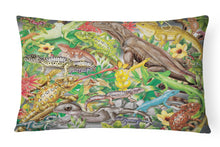 Load image into Gallery viewer, Lizard Jungle Canvas Fabric Decorative Pillow PRS4047PW1216