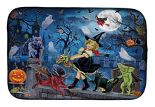 Load image into Gallery viewer, Littlest Witch's Halloween Party Dish Drying Mat – Absorbent, Artistic Kitchen Essentials PRS4048DDM
