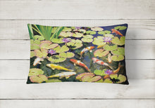 Load image into Gallery viewer, Koi Pond IV Canvas Fabric Decorative Pillow PRS4049PW1216