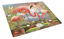 Load image into Gallery viewer, Flamingos Glass Cutting Boards – Durable, Decorative Kitchen Art Large PRS4054LCB