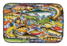 Load image into Gallery viewer, Fish of the Deep Dish Drying Mat – Absorbent, Artistic Kitchen Essentials PRS4055DDM