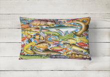 Load image into Gallery viewer, Fish of the Deep Canvas Fabric Decorative Pillow PRS4055PW1216