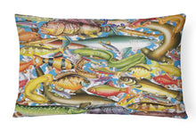 Load image into Gallery viewer, Fish of the Deep Canvas Fabric Decorative Pillow PRS4055PW1216
