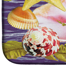 Load image into Gallery viewer, Conch And Starfish Dish Drying Mat – Absorbent, Artistic Kitchen Essentials PRS4058DDM