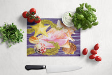 Load image into Gallery viewer, Conch And Starfish Glass Cutting Boards – Durable, Decorative Kitchen Art Large PRS4058LCB