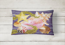 Load image into Gallery viewer, Conch And Starfish Canvas Fabric Decorative Pillow PRS4058PW1216