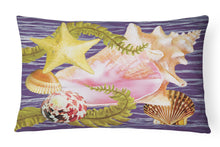 Load image into Gallery viewer, Conch And Starfish Canvas Fabric Decorative Pillow PRS4058PW1216