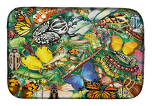 Load image into Gallery viewer, Insects &amp; Butterflies Bug World Dish Drying Mat – Absorbent, Artistic Kitchen Essentials PRS4059DDM