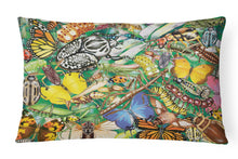 Load image into Gallery viewer, Insects &amp; Butterflies Bug World Canvas Fabric Decorative Pillow PRS4059PW1216