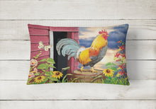 Load image into Gallery viewer, Rooster Barnyard Morning Canvas Fabric Decorative Pillow PRS4061PW1216