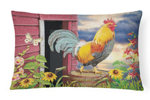Load image into Gallery viewer, Rooster Barnyard Morning Canvas Fabric Decorative Pillow PRS4061PW1216