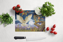 Load image into Gallery viewer, Barn Owl In The Apple Orchard Glass Cutting Boards – Durable, Decorative Kitchen Art Large PRS4062LCB