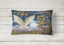 Load image into Gallery viewer, Barn Owl In The Apple Orchard Canvas Fabric Decorative Pillow PRS4062PW1216