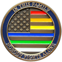 Load image into Gallery viewer, EL11-004 PTSD Awareness Challenge Coin Police Fire 911 Dispatcher EMT Military Border Patrol