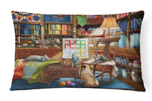 Load image into Gallery viewer, Trouble in The Quilt Room Canvas Fabric Decorative Pillow PTW2063PW1216