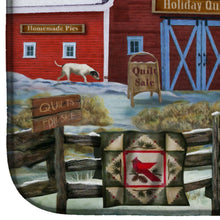 Load image into Gallery viewer, Christmas Holiday Quilt Shop Barn Dish Drying Mat – Absorbent, Artistic Kitchen Essentials PTW2064DDM
