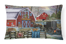 Load image into Gallery viewer, Christmas Holiday Quilt Shop Barn Canvas Fabric Decorative Pillow PTW2064PW1216