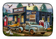 Load image into Gallery viewer, Early Bird Catches the Fish Bait Shop Dish Drying Mat – Absorbent, Artistic Kitchen Essentials PTW2065DDM