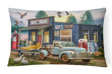 Load image into Gallery viewer, Early Bird Catches the Fish Bait Shop Canvas Fabric Decorative Pillow PTW2065PW1216