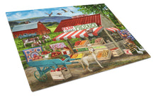 Load image into Gallery viewer, Produce Stand Yellow Lab and Cows Glass Cutting Boards – Durable, Decorative Kitchen Art Large PTW2068LCB