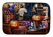Load image into Gallery viewer, Halloween Black Cats Our Favorite Time Dish Drying Mat – Absorbent, Artistic Kitchen Essentials PTW2069DDM