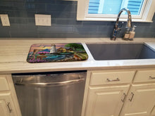Load image into Gallery viewer, Logan's Pointe Lighthouse Golden Retriever Dish Drying Mat – Absorbent, Artistic Kitchen Essentials PTW2070DDM